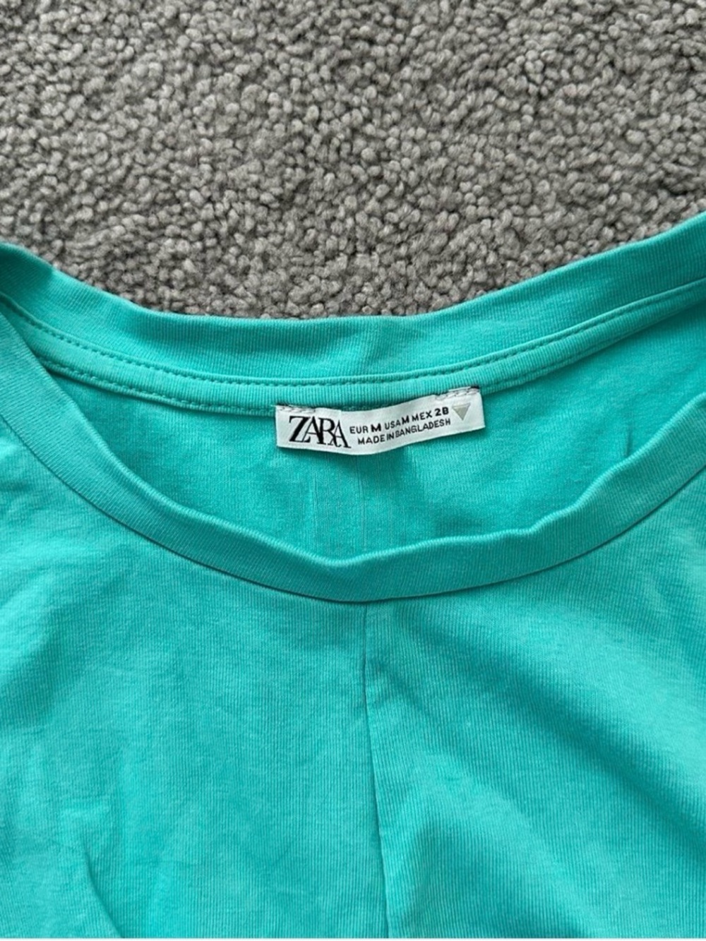 Zara Teal Twist Front Tank - Picture 2 of 3